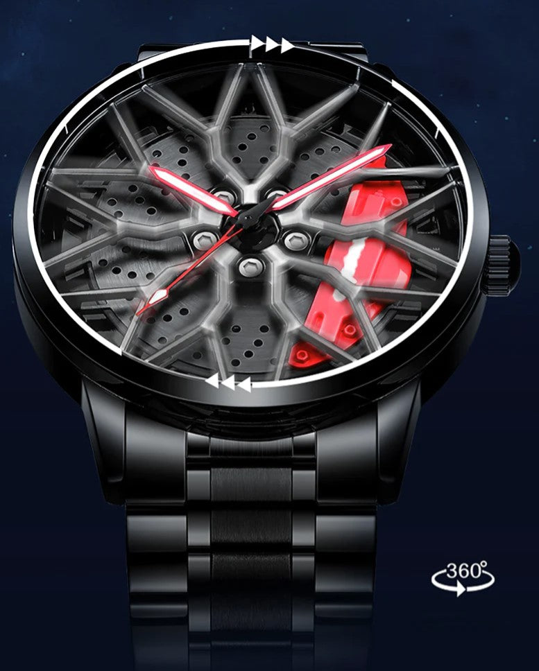Ceas barbatesc model sport, Zola®, pentru pasionati auto, model spider, otel, bratara metalica, rezistent la apa, negru Ceas barbatesc model sport, Zola®, pentru pasionati auto, model spider, otel, bratara metalica, rezistent la apa, negru